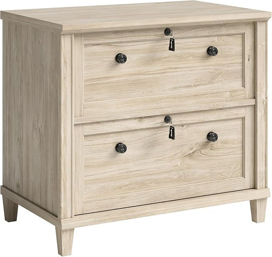 Sauder Hammond 2 Drawer Lateral File Cabinet for Home Office, Filing Cabinet with Lock, in Chalk Oak