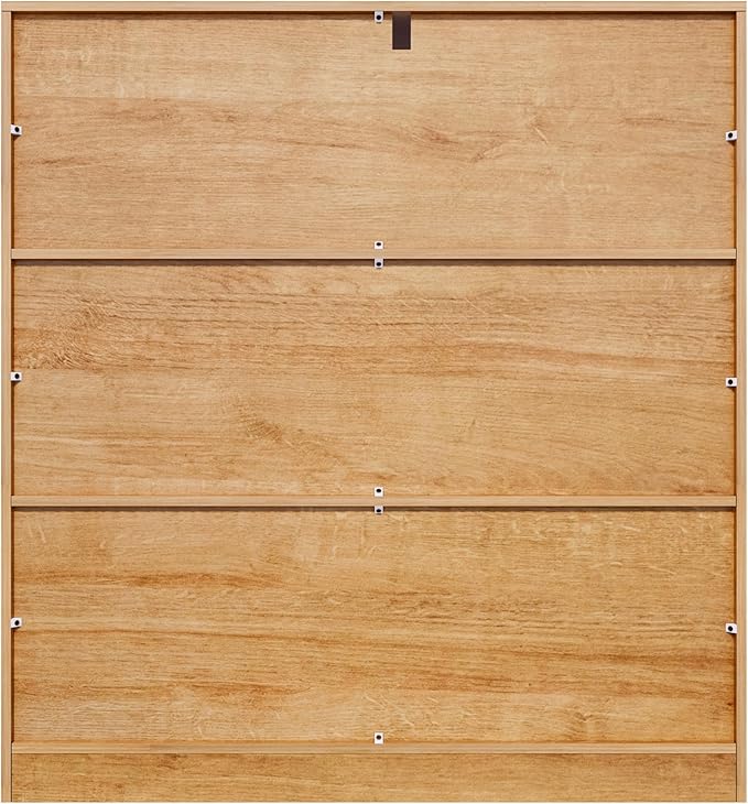 8-Cube Wooden Bookshelf with Base,3-Tier Freestanding Open Storage Organizer,Multi-Functional Bookcase for Living Room,Bedroom,Study and Office (Oak, 8-Cube)