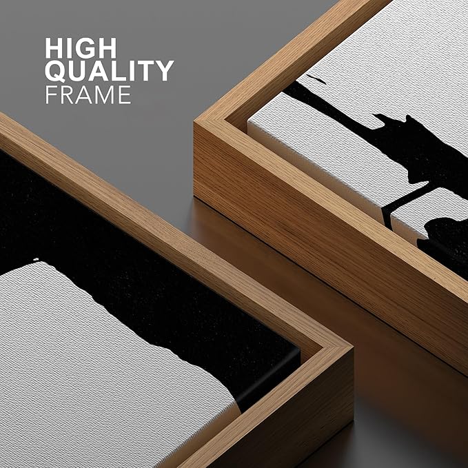 SIGNWIN Framed Canvas Wall Art Abstract Color Block Canvas Home Artwork Decoration for Living Room,Bedroom - 24x36 inches
