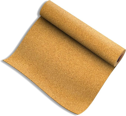 VViViD Cork Sheet Roll 17.9 inch x 6.5ft, 2mm Thick, Ultra Light, Bulletin Board, Shelf Liner and Much More