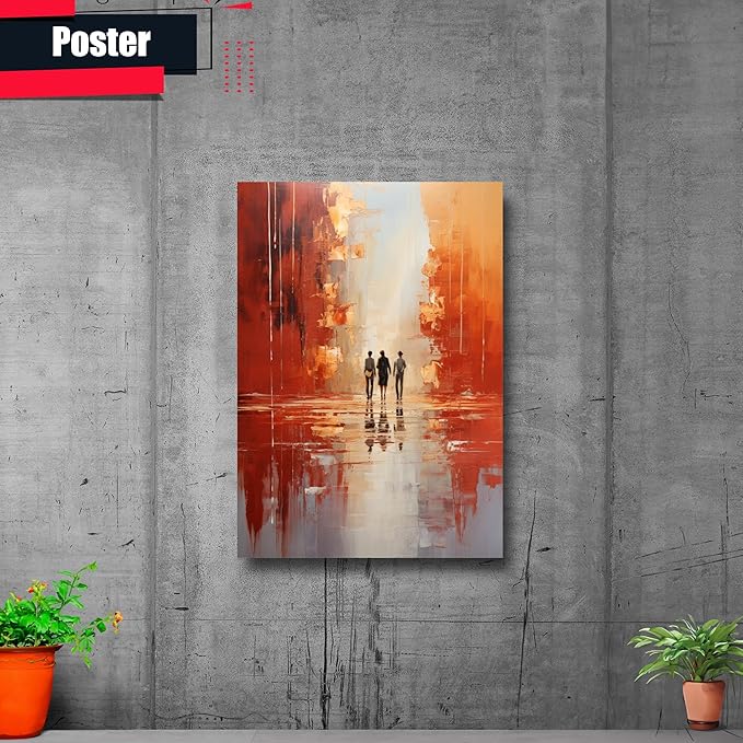 Abstract Human Figurative Art, Colorful Abstract Poster Art, Office Wall Art Prints, Wall Art, Home Decor