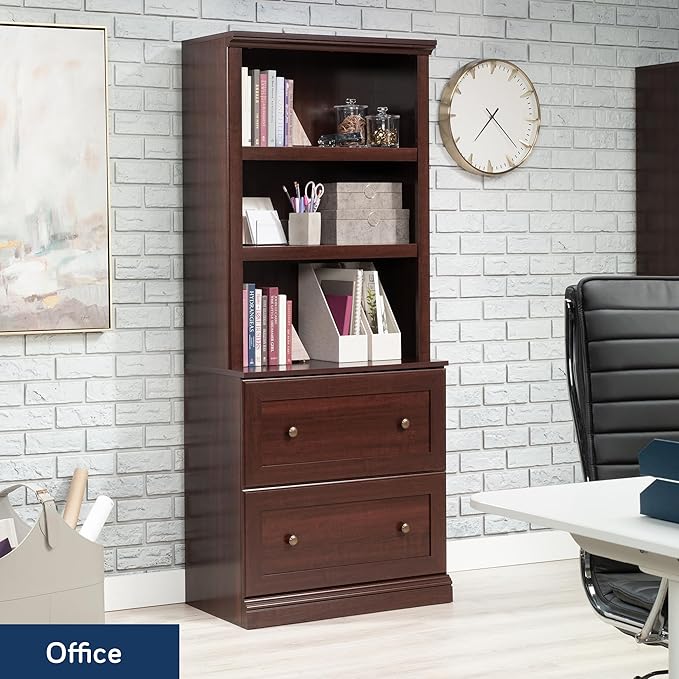 Sauder Miscellaneous Storage Library, in a Select Cherry Finish