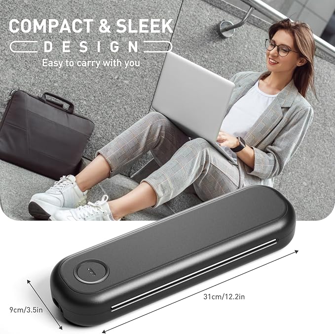 Bisofice A4 Portable Thermal Printer Wireless&USB Connect with Mobile Computer 50mm/56mm/77mm/107mm/210mm/216mm(2in/3in/4in/8in/8.5in) US Letter A5 Paper Size for Office School