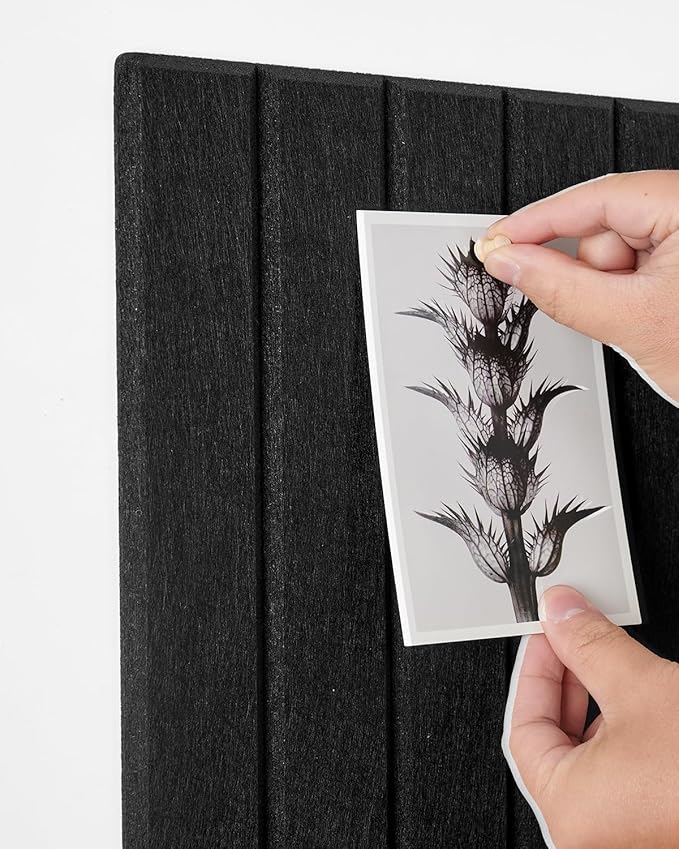 Large Cork Board, 48" X 36" Bulletin Board, 12 Pack Felt Pin Boards Cork Boards for Walls Office Home Decor, Classroom with 60 Safe Removable Adhesive Tabs Black