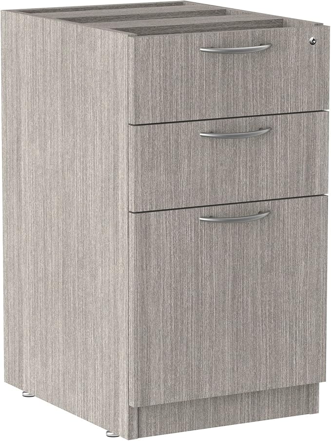 Alera Alera Valencia Series Full Pedestal File, Left/Right, 3-Drawers: Box/Box/File, Legal/Letter, Gray, 15.63" x 20.5" x 28.5"