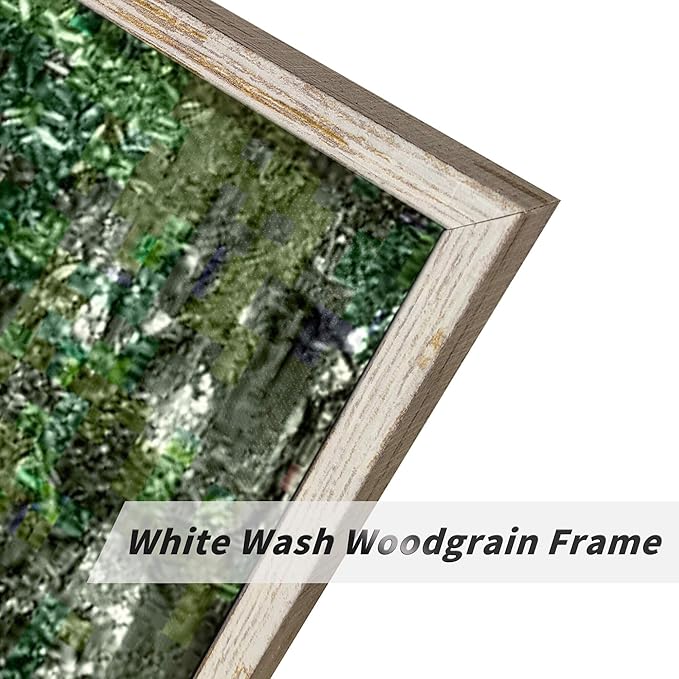 Green Oak Trees Canvas Artwork: Landscape Forest Picture Painting Wall Art Framed for Living Room (45'' x 30'' x 1 Panel)