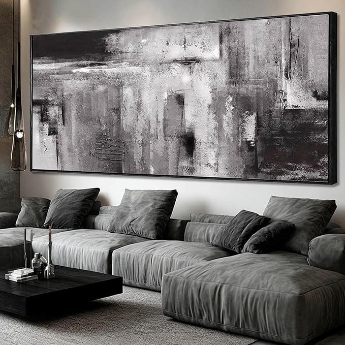 XIANSHOU Graffiti Wall Art Abstract Canvas Picture Contemporary Photo Prints 40"x86" Large Posters for Living Room Office Artwork