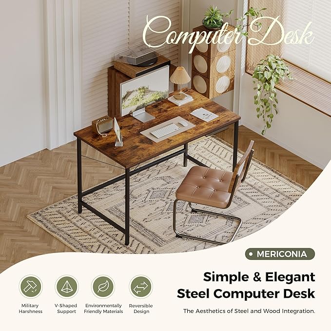 Mericonia 32 inch Computer Desk, Gaming Desk for Small Spaces, Modern Simple Style Table for Home Office, Study Student Writing Table