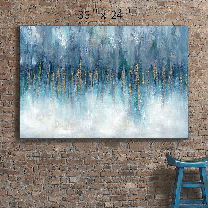 Abstract Picture Wall Art Canvas: Modern Artwork Texture Painting on canvas for Bedroom (36'' x 24'' x 1 Panel)