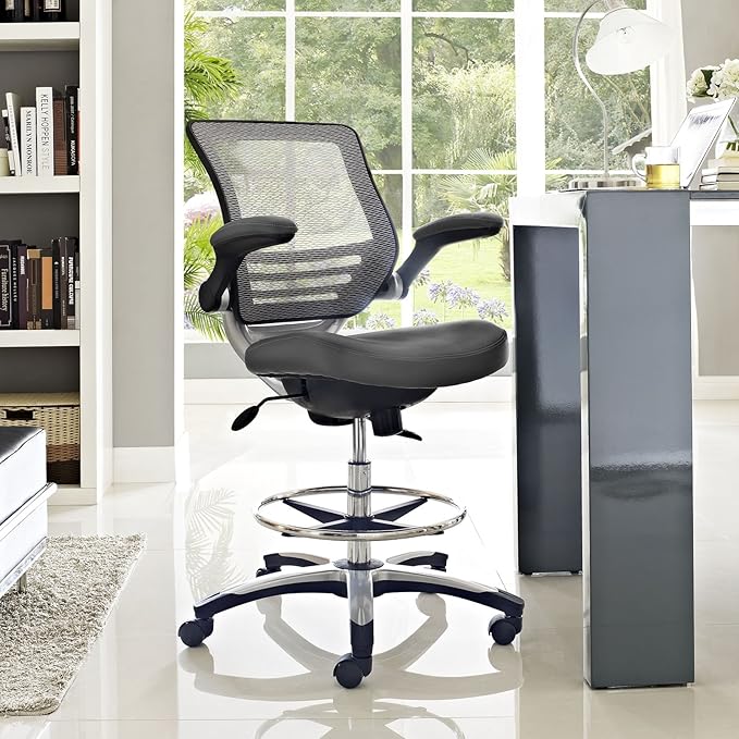 Modway Adjustable Edge Drafting Chair, Gray (EEI-211-GRY)…