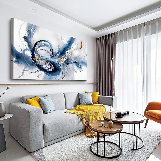 Lapremoly Wall Art For Living Room Canvas Prints Minimalism Decor Posters Large Wall Decor for Bedroom Abstract Colorful Painting Hang Pictures For Office Decoration Hotel Room Wall Artwork 30"X60"