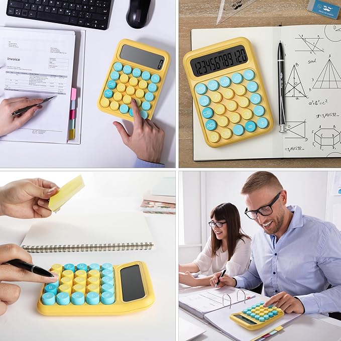 Mr. Pen- Mechanical Switch Calculator, 12Digits, Large LCD Display, Sunlit Shades, Calculator Big Buttons, Mechanical Calculator, Calculators Desktop Calculator, Cute Calculator, Aesthetic Calculator