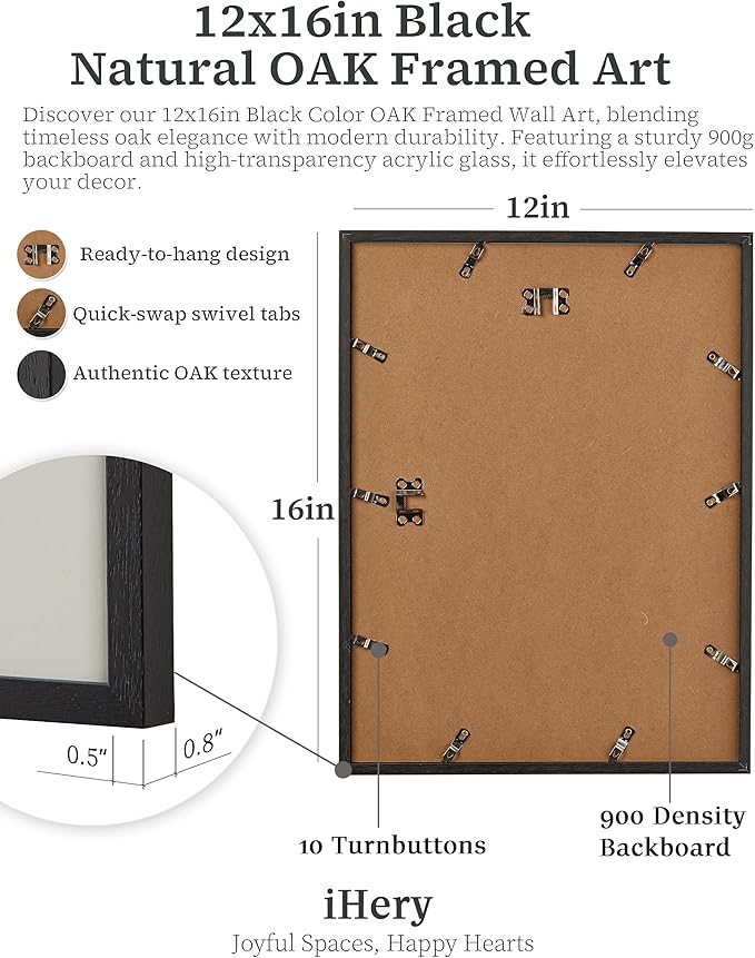 iHery Premium Natural Black OAK Wood 12x16in Trendy Framed Wall Art, Vintage Women Love Their Esthetician,More Than Their Boyfriends Canvas Wall Decor For Salon Dorm Bedroom Living Room 1Pack