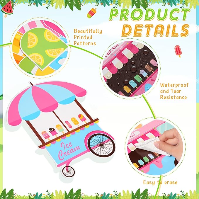 Pajean Summer Bulletin Board Set Summer Classroom Decoration Paper Cutout for Back to School Class Window Wall Home Party Decor(Vibe)