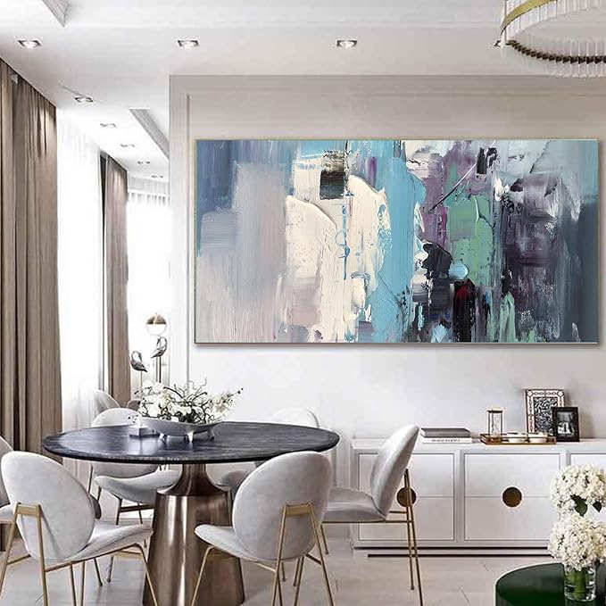 Large Wall Art Abstract Painting Artwork Abstract Abstract Canvas Art Contemporary Painting Canvas Wall Art Framed Long Pictures For Wall Decor Horizontal Contemporary Painting For Living Room