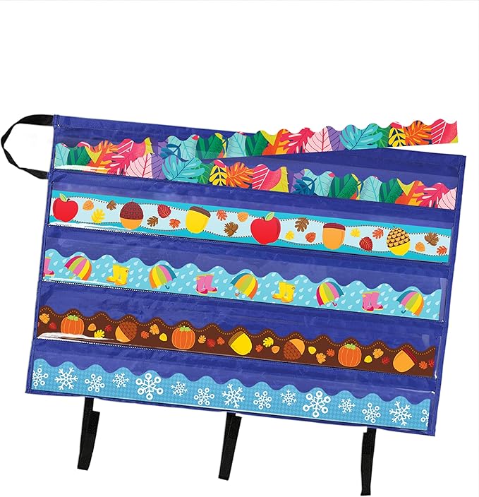 Carson Dellosa Education Bulletin Board Borders and Craft Storage Pocket Chart, 41" x 24.5" Classroom Decor Organizer, Teacher Supplies for Classroom and Office Organization