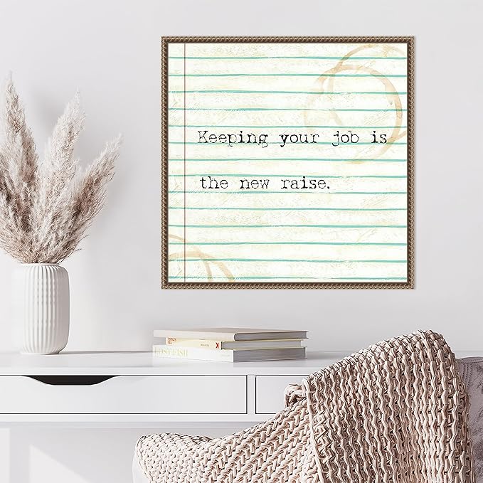 Amanti Art Framed Canvas Wall Art 22x22 Office Snark III by Studio W, Framed Wall Art Canvas, Humor Artwork, Traditional Decor, Medium Poster Painting for Living Room, Bedroom, Bathroom, Kitchen,