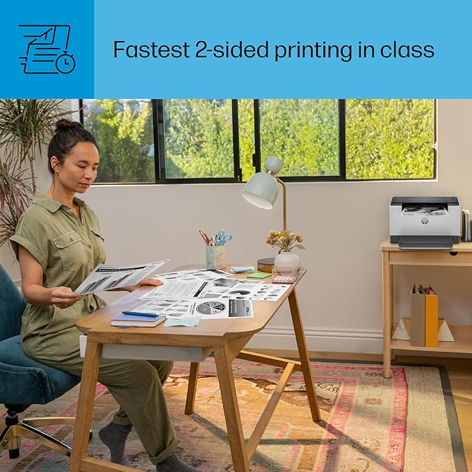 HP LaserJet M209d Laser Printer, Black and White, Automatic Duplex, USB Connection Only (Cable Included), Ideal in Home Office (8J9L0F) (Renewed)