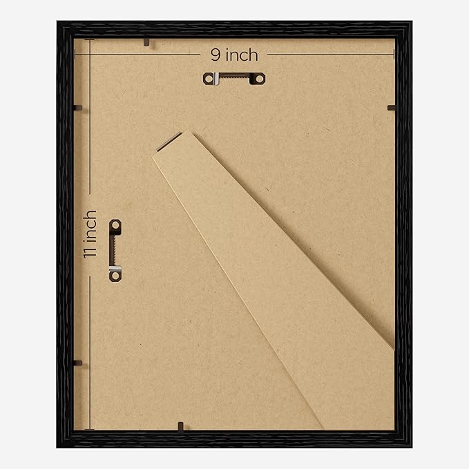 eletecpro 9x11 Picture Frames Set of 10, Picture Frame Collage Wall Decor Display 6x8 Photo with Mat or 9x11 without Mat, Home Decor Gallery Wall Frame for Wall Mounting, Black