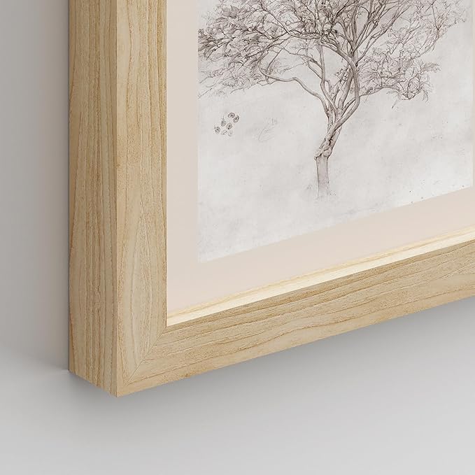 SIGNWIN Framed Poster Bathroom Decor, Wall Art Room Decor Multicolor for Living Room, Bedroom, Office Black White Forest Landscape Female Portrait Vintage Illustrations Bohemian - 8"x10"x 8 Natural