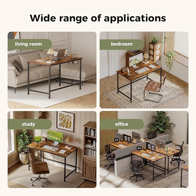 Mericonia 32 inch Computer Desk, 0.6" Thick Modern Simple Study Writing Table, Office Desk for Home Bedroom Office