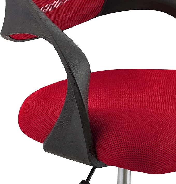 Modway Thrive Drafting Chair - Tall Office Chair for Adjustable Standing Desks in Red