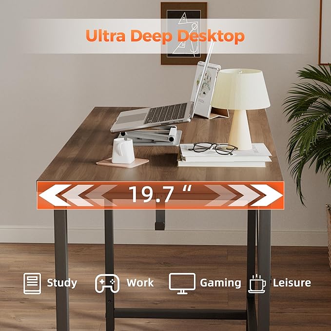 Mericonia 40 inch Rolling Computer Desk with Wheels, Gaming Desk for Small Spaces, Modern Simple Style Table for Home Office, Study Writing Table