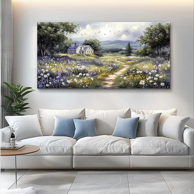 FUHAIHUA Canvas Wall Art For Living Room Wall Decor For Bedroom Office Wall Decoration Garden Painting Artwork Room Aesthetic Home Decor 20x40 In