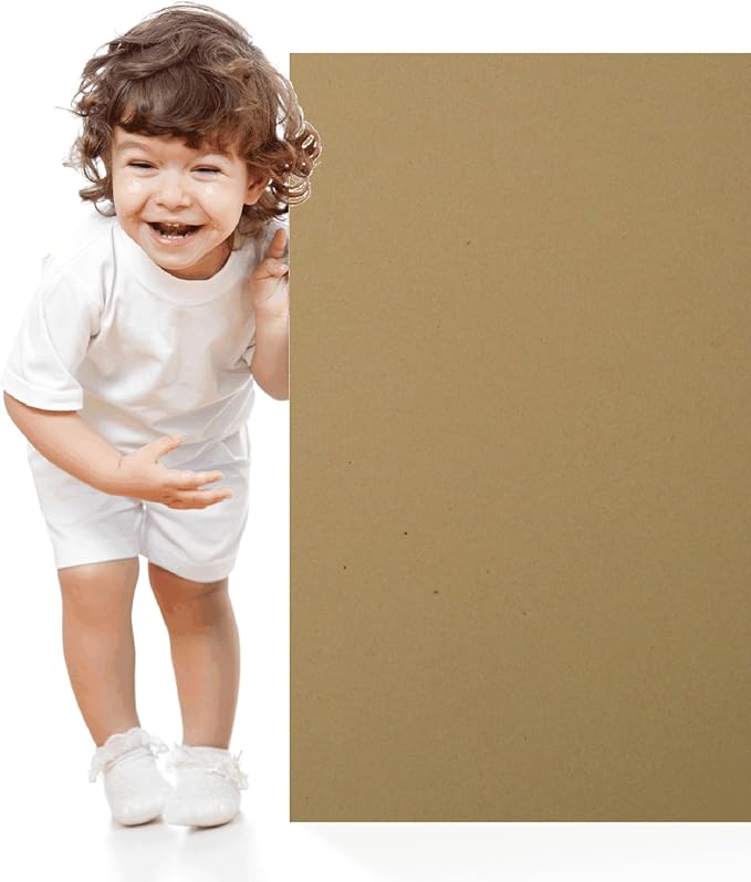 100 Brown Kraft Fiber 80# Cover Paper Sheets - 12" X 18" (12X18 Inches) Large|Poster Size - Rich Earthy Color with Natural Fibers - 80lb/Pound Cardstock - Smooth Finish