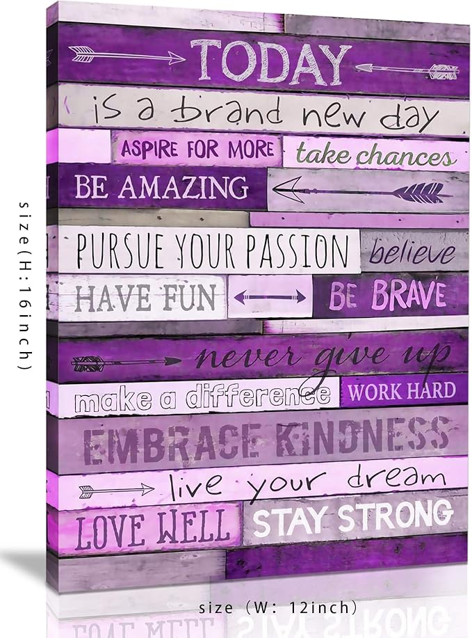 CGXART Inspirational Wall Art With Office Wall Decor For Bedroom Teen Girl Wall Pictures For Living Room Wall Decor For Bedroom Word Artwork For Home Walls Teenage Girl Room Decor 12 x 16 Inch