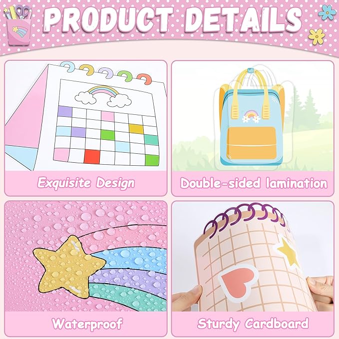 Composition Bulletin Board Set Welcome Classroom Bulletin Board Decoration Colorful Notebook Pencil Paper Cutouts Classroom Decorations for Back to School Office Home Chalkboard Decor Wall Door