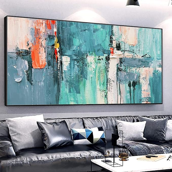KSALPCH 3D Minimalist Painting Large Canvas Art Textured Abstract Canvas Painting Artwork Horizontal Art Wall Decor 3D Canvas Wall Art Famous Modern Paintings Wall Decoration Painting