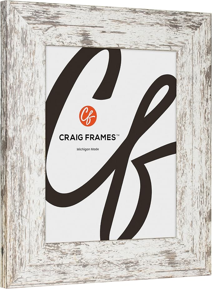 Craig Frames American Barn, 20x31 Picture Frame, Faux Barnwood, White