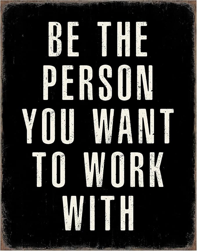 Inspirational Office Decor for Men Women - 11x14 Motivational Wall Art - Black Typography Quote Poster - Professional Success Mindset Wall Decor for Home Office Workspace - Positive Encouraging Gift