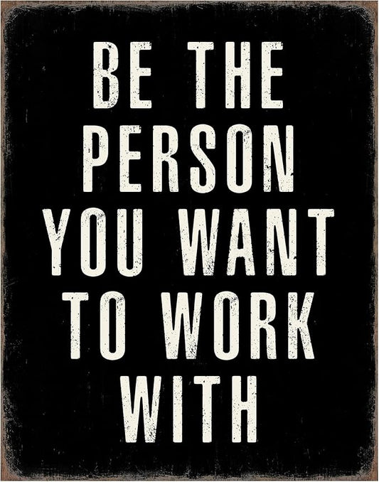 Inspirational Office Decor for Men Women - 11x14 Motivational Wall Art - Black Typography Quote Poster - Professional Success Mindset Wall Decor for Home Office Workspace - Positive Encouraging Gift