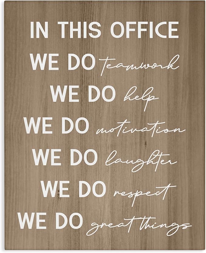 Stupell Industries In This Office Motivational Canvas Wall Art Design by Daphne Polselli, 36 x 48