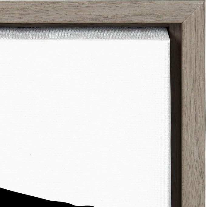 Kate and Laurel Sylvie Modern Meeting Forms Framed Canvas Wall Art by Statement Goods, 23x33 Gray, Contemporary Abstract Art for Living Room, Office, Or Entryway