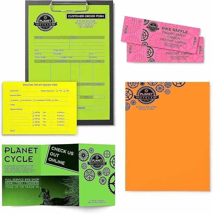 Bright Color Paper, Neenah Astrobrights®, Letter Paper Size, 24 Lb, Assorted Colors, Ream of 500 Sheets