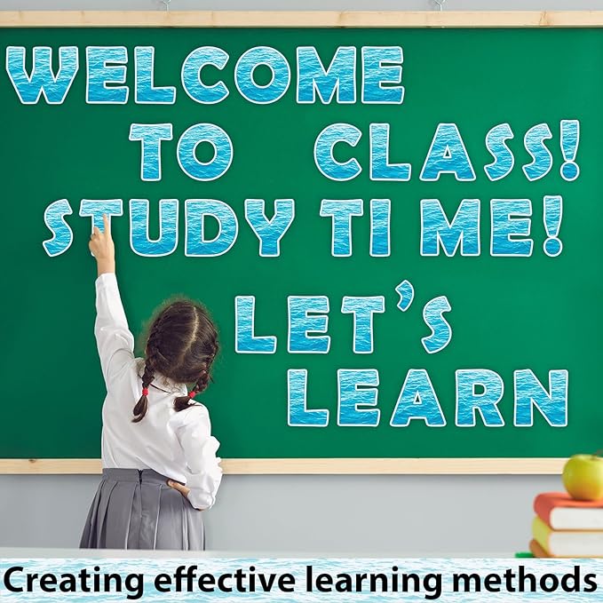 150 PCS Large 7" Blue Bulletin Board Letters Set,Ocean Under the Sea Classroom Alphabet Cutout Letter for Bulletin Board Display Home School, A Great Helper to Inspire Students' Learning Interest