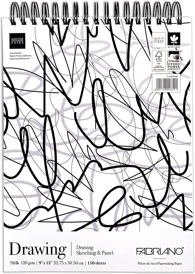 Fabriano Studio Drawing Fat Pad, 70 lb., 9" x 12"