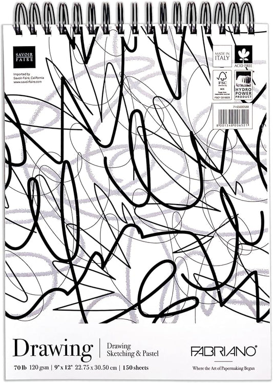 Fabriano Studio Drawing Fat Pad, 70 lb., 9" x 12"
