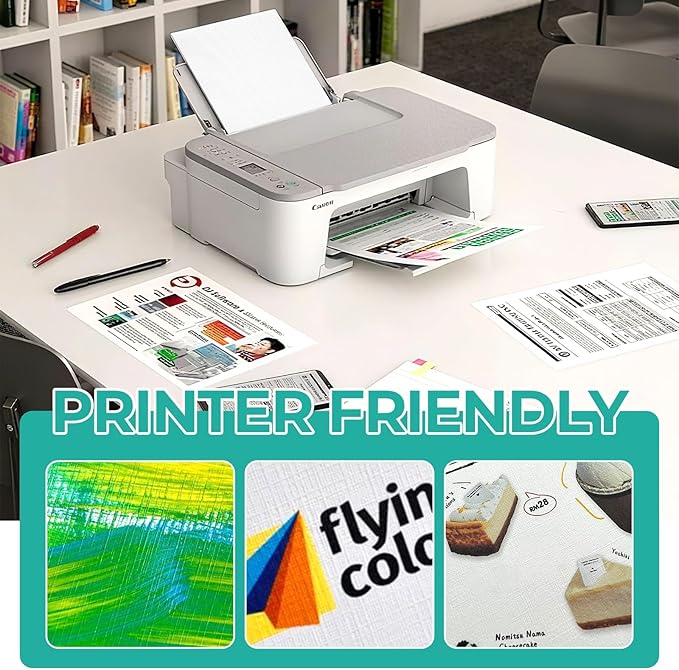 30 Sheets Linen Textured Paper, 8 1/2 x 11" Blank White Printer Paper for Invitation Cards Making Office Printing Crafting Scrapbook DIY Projects, 92 lb Cover