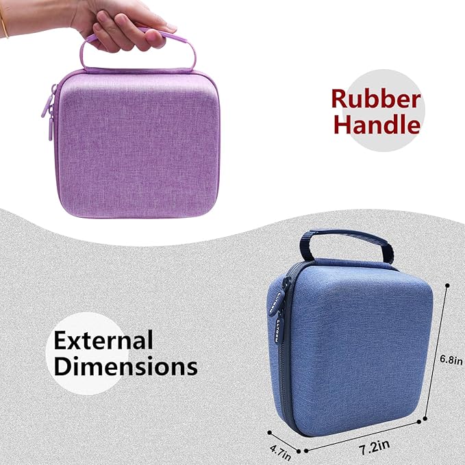 LTGEM Case Compatible with Brother P-Touch PTD220 / PTD210 / PTD200 Home/Office Everyday Label Maker, Purple(Case Only)
