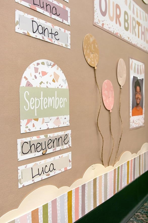 Teacher Created Resources Terrazzo Tones Our Birthdays Mini Bulletin Board (TCR7208)