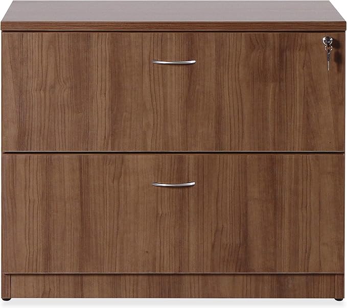 Lorell Essentials Series Walnut Laminate Lateral File