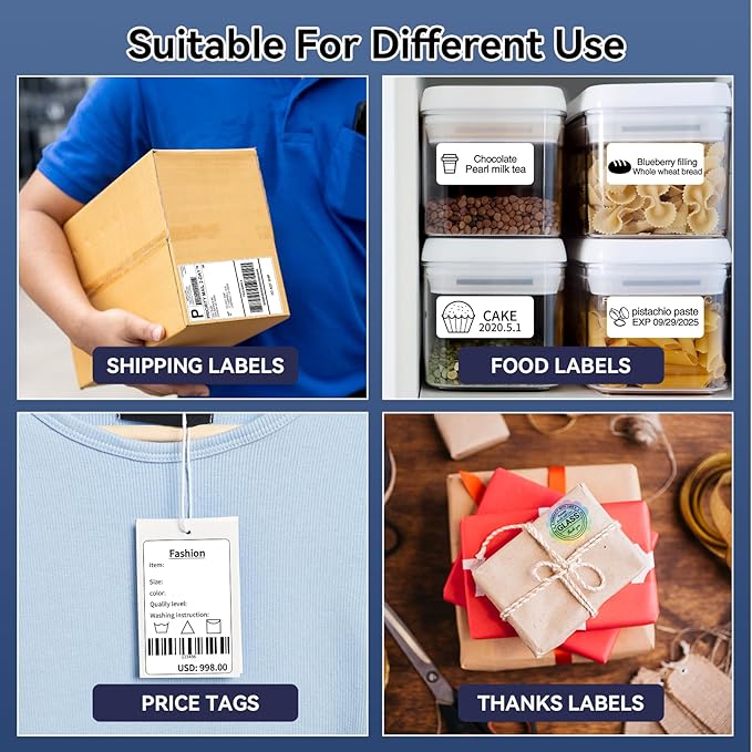 Bluetooth Shipping Label Printer 4x6, 249BT Thermal Label Printer for Small Business, Shipping Packages, Office, Home, Compatible with Amazon, Tiktok, Ebay, USPS