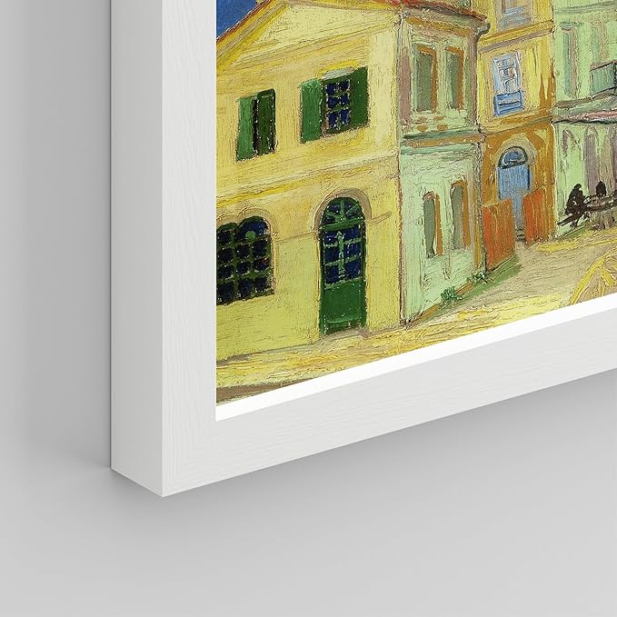 SIGNWIN Framed Poster Bathroom Decor, Wall Art Room Decor Multicolor for Living Room, Bedroom, Office Vincent Van Gogh Sunflower Starry Night Vintage Illustrations Bohemian - 12"x16"x 8 White