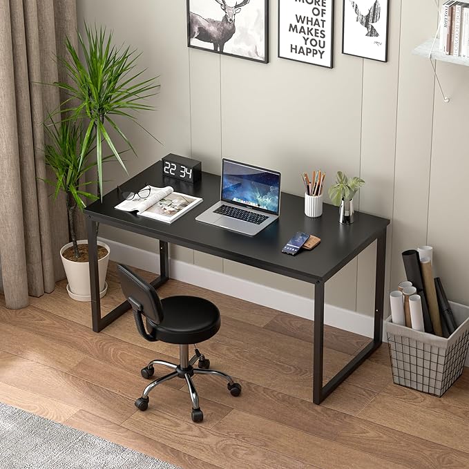 ZenStyle Computer Desk 47" Modern Sturdy Office Desk Computer Table PC Laptop Study Writing Desk for Home Office, Black