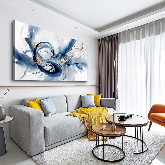 Lapremoly Canvas Prints Minimalism Decor Posters Wall Art For Living Room Large Wall Decor for Bedroom Abstract Colorful Painting Hang Pictures For Office Decoration Hotel Room Wall Artwork 24"X48"