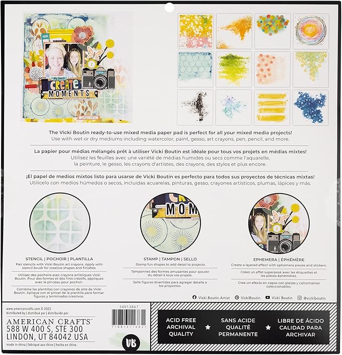 Vicki Boutin Paper 12X12MEDIA, Print Shop Painted Backgrounds (34013867)